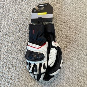 REV'IT! Black and White Motorcycle Gloves